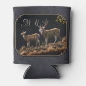 Mule Deer Buck en Doe Grey Custom Blikjeskoeler (Voorkant)