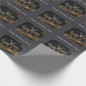 Mule Deer Buck en Doe Grey Custom Cadeaupapier (Hoek)