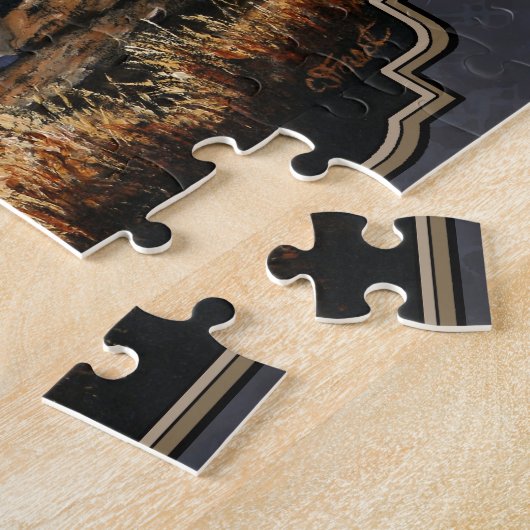 Mule Deer Buck en Doe Grey Custom Legpuzzel (Zijkant)