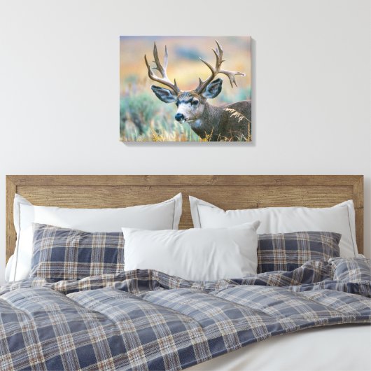 Mule Deer Buck | Nationaal park Grand Teton Wyomin Canvas Afdruk (Insitu (Slaapkamer))
