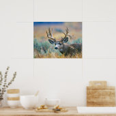 Mule Deer Buck | Nationaal park Grand Teton Wyomin Poster (Keuken)
