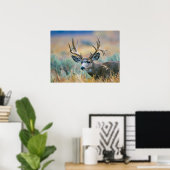 Mule Deer Buck | Nationaal park Grand Teton Wyomin Poster (Thuiskantoor)