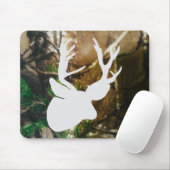 Mule Deer Buck op Camo Background Muismat (Met muis)