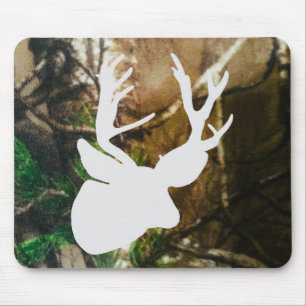 Mule Deer Buck op Camo Background Muismat