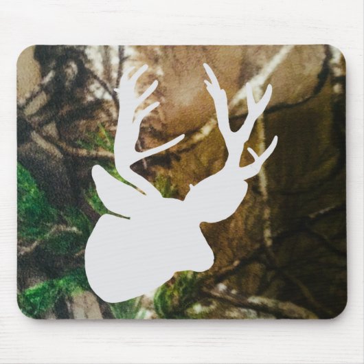 Mule Deer Buck op Camo Background Muismat (Voorkant)