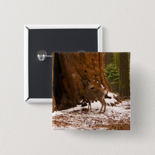 Mule Deer Button (Voorkant /achterkant)