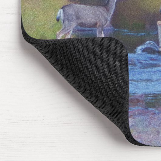 Mule Deer Doe en Fawn Muismat (Hoek)