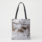 Mule Deer en Elk Canvas tas (Voorkant)