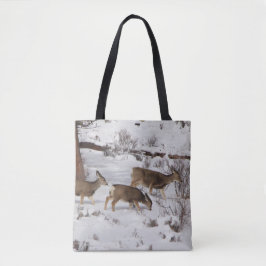 Mule Deer en Elk Canvas tas
