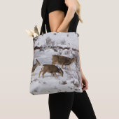 Mule Deer en Elk Canvas tas (Dichtbij)