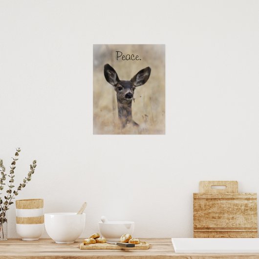 Mule Deer Fawn Poster (Keuken)