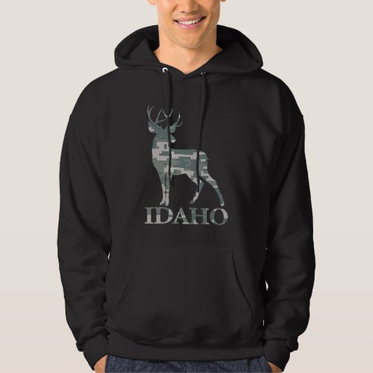 Mule Deer Hunt Idaho Digital Camo Hoodie (Voorkant)