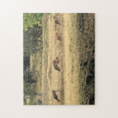 Mule Deer in een veld Legpuzzel (Verticaal)