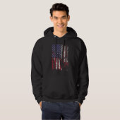 Mule Deer Jager Boogschieten Patriottisme Amerikaa Hoodie (Voorkant volledig)