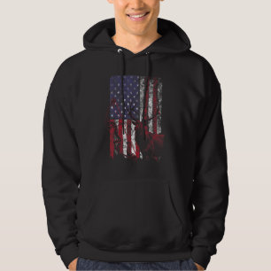 Mule Deer Jager Boogschieten Patriottisme Amerikaa Hoodie
