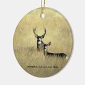 Mule Deer Keramisch Ornament (Links)