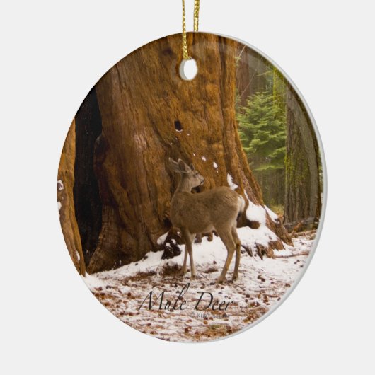 Mule Deer Keramisch Ornament (Links)