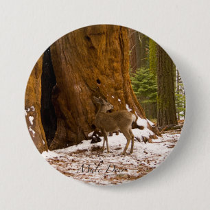Mule Deer Ronde Button 7,6 Cm