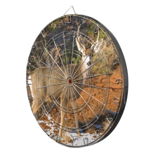 Mule Deer Staring Dartbord (Voorkant Rechts)