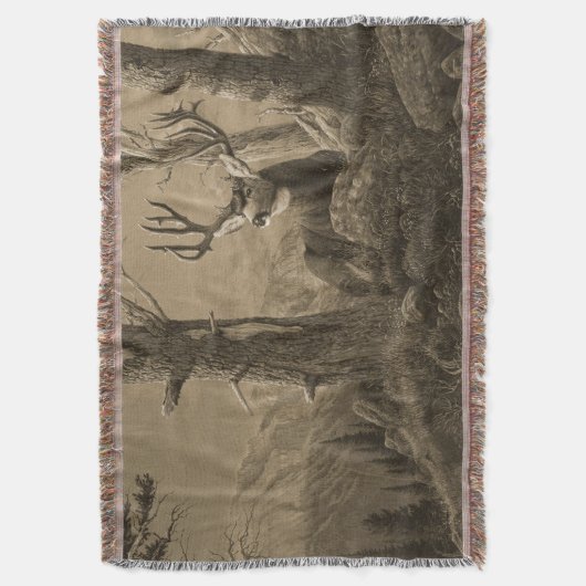 Mule Deer Throw Blanket Deken (Voorkant Verticaal)