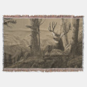 Mule Deer Throw Blanket Deken (Voorkant)