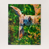 Mule Deer Wyoming ... kerstgroeten Legpuzzel (Verticaal)