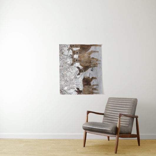 Mule Deer Wyoming Wandkleed (In situ)