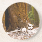 Mule Deer Zandsteen Onderzetter (Voorkant)