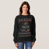 Mule Donkey-kerstsierboom Funny Gift Ugl Trui (Voorkant volledig)