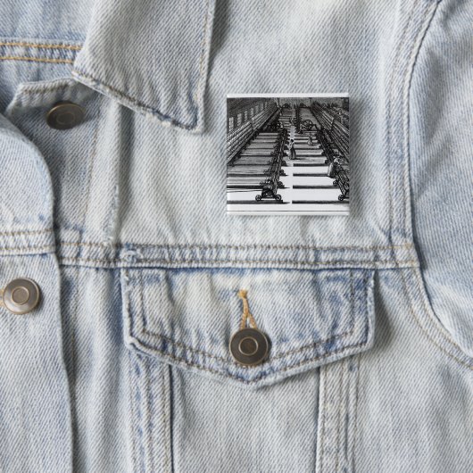 Mule draaien vierkante button 5,1 cm (In situ)