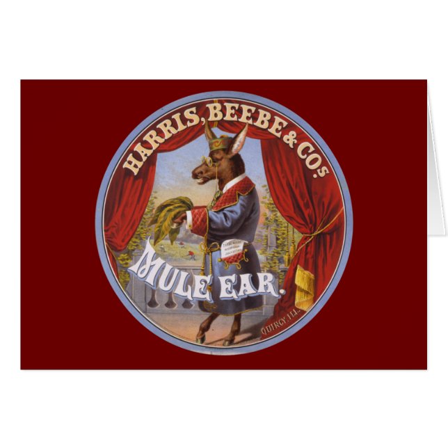 Mule Ear Tobacco Label (Voorkant Horizontaal)