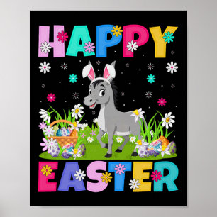 Mule Happy Pasen Eierzoeker Konijn Oor Mule Pasen Poster