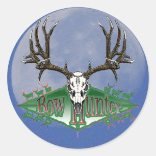 Mule herenboogjager ronde sticker