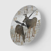 Mule hert buck en doe ronde klok (Hoek)