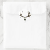 Mule hert schedel ronde sticker (Tas)