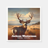 Mule Herten op Prairie Memorial Servet (Voorkant)