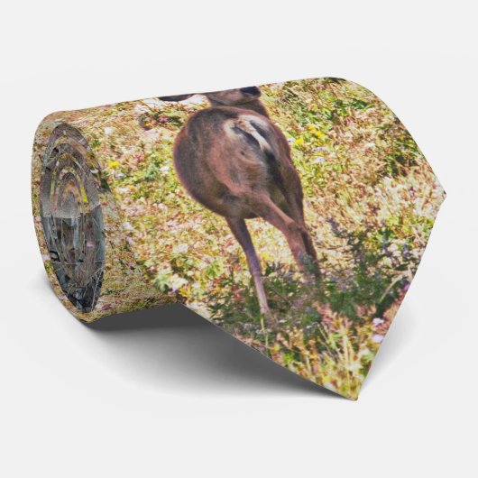 Mule hertencollage stropdas (Opgerold)