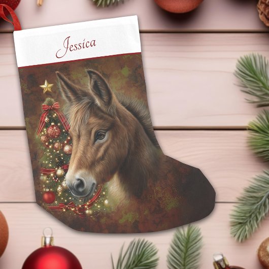 Mule Holiday Kerstboom Dier Gepersonaliseerd Kleine Kerstsok