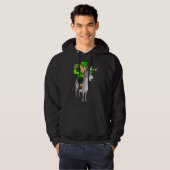 Mule Leprechaun Riding Mule St Patrick's Day Hoodie (Voorkant volledig)