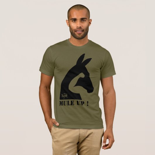 MULE omhoog! rijder logo T-shirt (Voorkant volledig)
