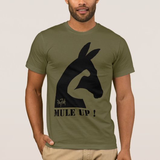 MULE omhoog! rijder logo T-shirt (Voorkant)