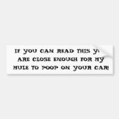Mule Poop Bumpersticker (Voorkant)
