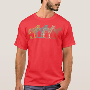Mule Retro Donkey Horse Hybrid Lover 60 s 7 T-shirt
