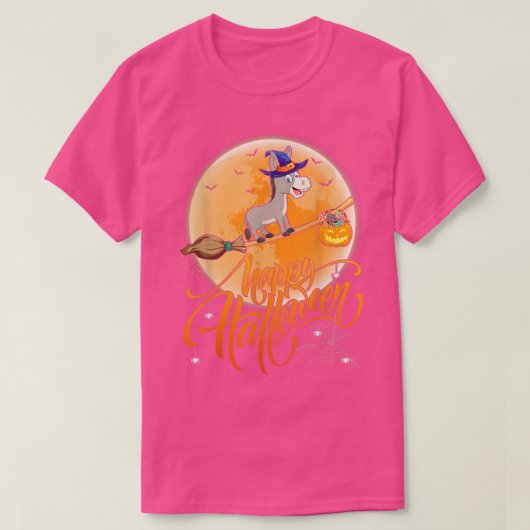Mule Ride Witch Shot Moon  Mule Halloween T-shirt (Design voorkant)