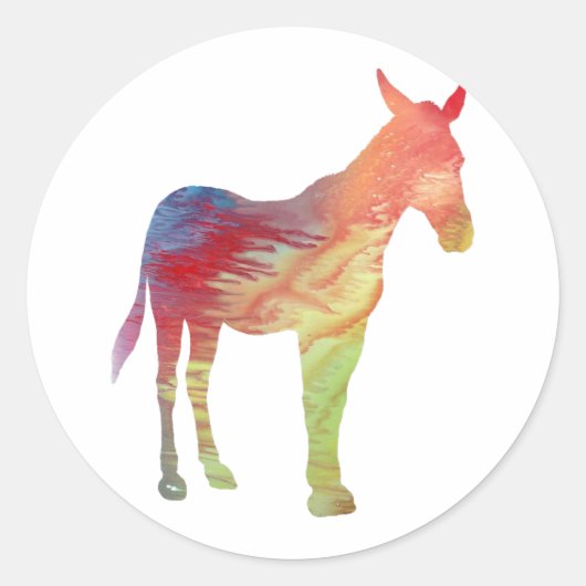 Mule Ronde Sticker (Voorkant)