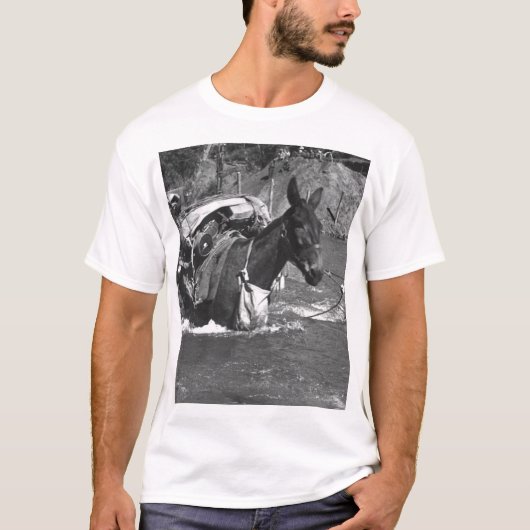 Mule skinners verbonden aan 2e Afbeelding Bn_War T-shirt (Voorkant)