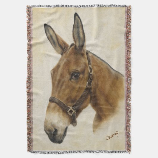Mule Throw Blanket Deken (Voorkant Verticaal)