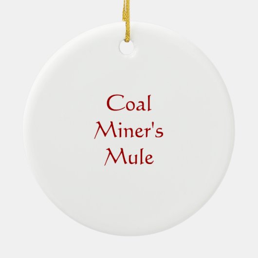 Mule van kolenmijnen keramisch ornament (Achterkant)