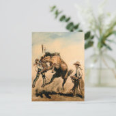 "Mule" Westerne kunst van Will James Briefkaart (Staand voorkant)