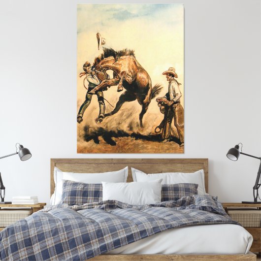 "Mule" Westerne kunst van Will James Canvas Afdruk (Insitu (Slaapkamer))